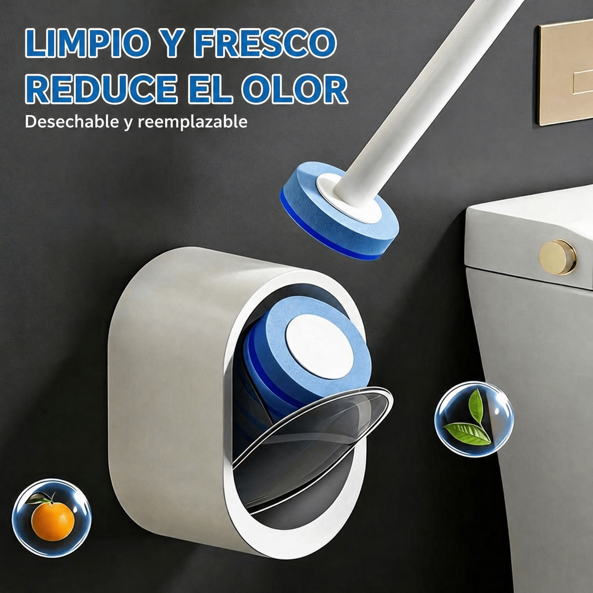 Cepillo de váter desechable de pared Heroza™ que reduce los olores