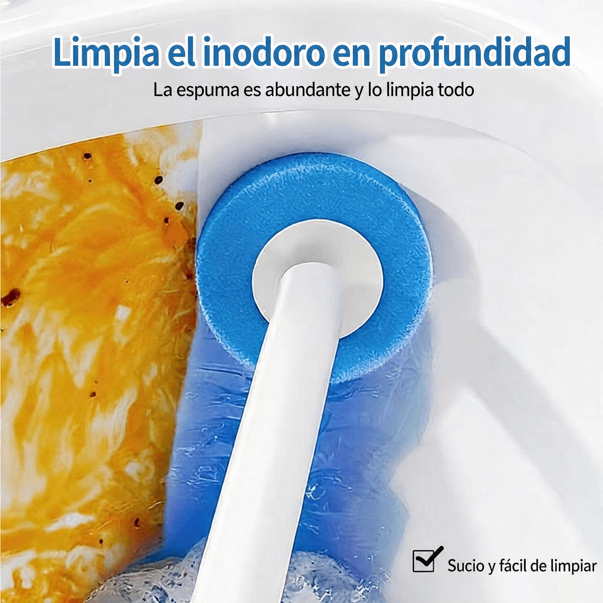 Heroza™ limpia el inodoro en profundidad