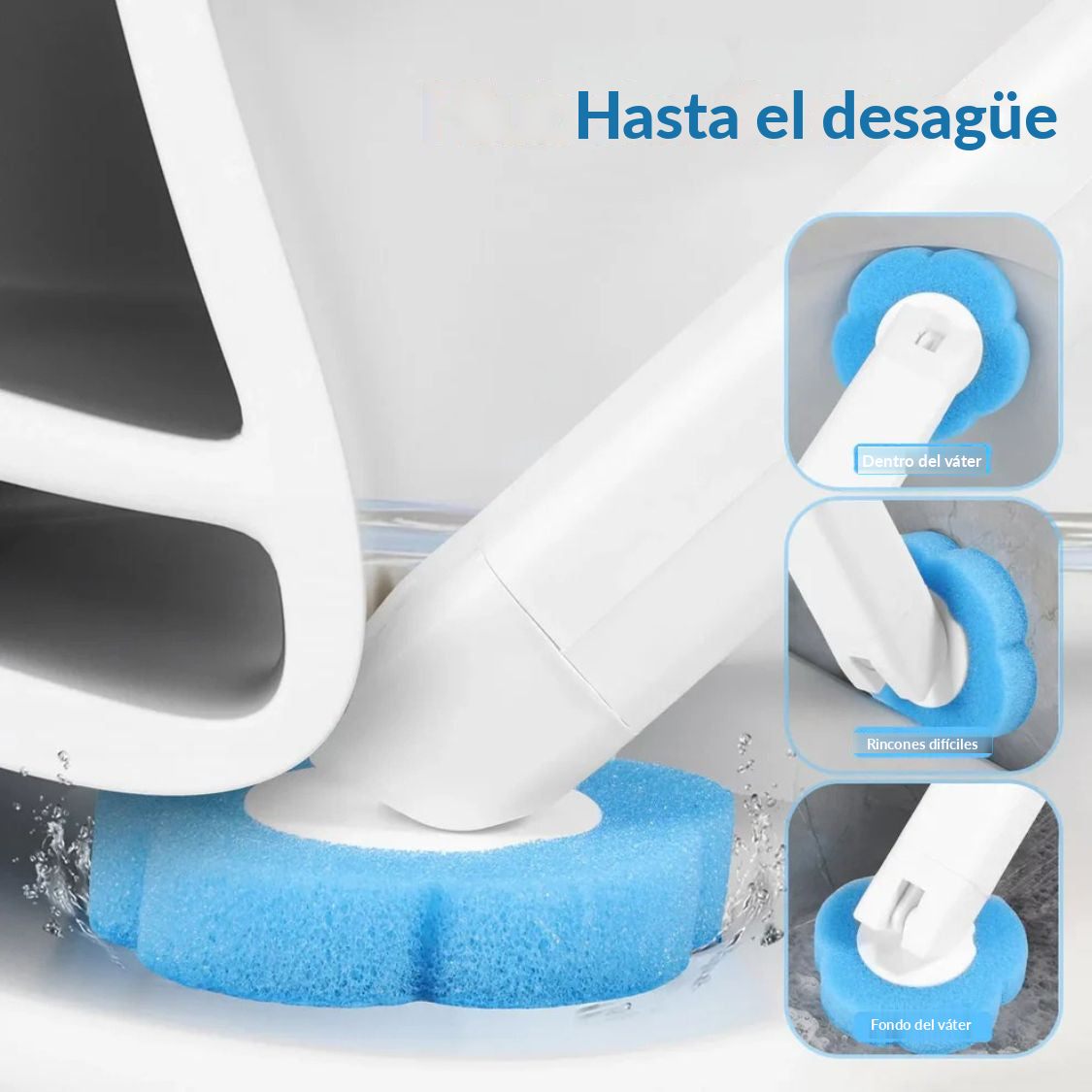 Heroza™ cepillo de váter V1 limpia hasta el desagüe